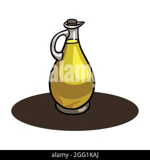 Olivenöl in einer Flasche Symbol Stock Vektor