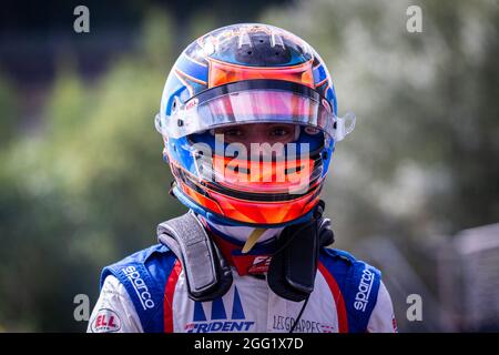 Novalak Clément (Fra), Trident Racing, Dallara F3, Portrait während des 5. Laufs der FIA Formel 3-Meisterschaft 2021 vom 27. Bis 29. August 2021 in Spa-Francorchamps, Belgien - Foto Sebastiaan Rozendaal / Dutch Photo Agency / DPPI Stockfoto