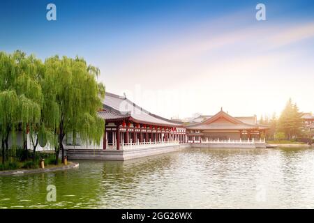 xi 'an Datang furong Park szenische Landschaft, ist dies ein berühmter touristischer landschaftlicher Ort. XI'an, China. Stockfoto