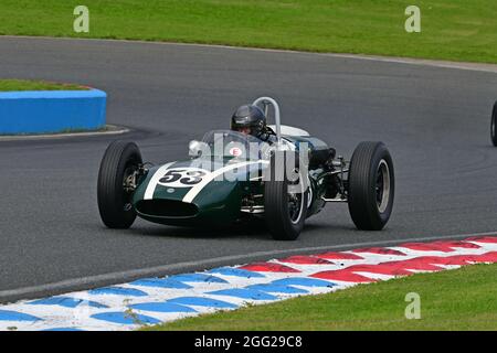 Justin Maeers, Cooper-Climax T53, Bob Gerard Memorial Trophy Race, Pre-1965 Racing Cars, Bob Gerard Memorial Trophy Races Meeting, VSCC Formula Vintag Stockfoto