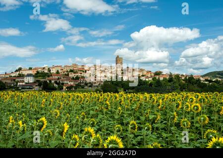 Montpeyroux Dorf mit der Bezeichnung Les Plus Beaux Villages de France, Puy de Dome , Auvergne-Rhone-Alpes, Frankreich Stockfoto