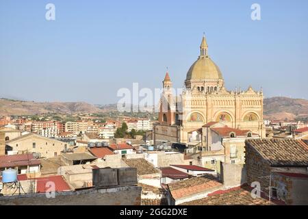 Kathedrale von Favara im Nachmittagslicht, Sizilien, Italien Stockfoto