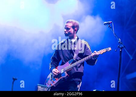 Die englische Band Black Midi spielt live während des TOdayse Festivals in Turin, Italien Stockfoto