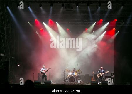 Die englische Band Black Midi spielt live während des TOdayse Festivals in Turin, Italien Stockfoto