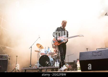 Die englische Band Black Midi spielt live während des TOdayse Festivals in Turin, Italien Stockfoto