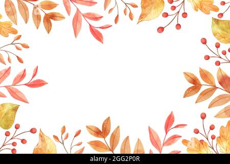 Aquarell Herbst Hintergrund Vektor-Illustration. Stock Vektor