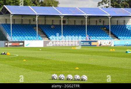 Solihull, Großbritannien. 28. Aug, 2021. Vorspiel während des Vanarama National League Spiels zwischen Solihull Moors & Barnett im SportNation.bet Stadion in Solihull, England Credit: SPP Sport Press Photo. /Alamy Live News Stockfoto