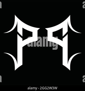 PP-Logo-Monogramm mit abstrakter Form Blackground Design-Vorlage Stock Vektor