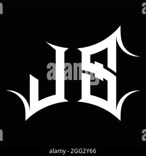 JS Logo Monogramm mit abstrakter Form Blackground Design-Vorlage Stock Vektor