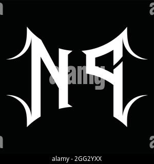 NP Logo Monogramm mit abstrakter Form Blackground Design-Vorlage Stock Vektor