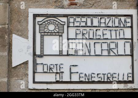 Fenestrelle Fort in Piemont, Italien Stockfoto