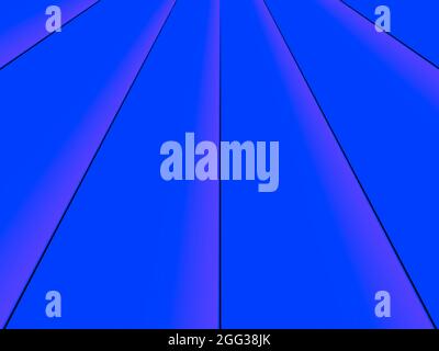 Abstrakter Hintergrund, blau lila Fluoreszenz geometrische dekorative künstlerische lebendige zeitgenössische horizontale Muster Stockfoto