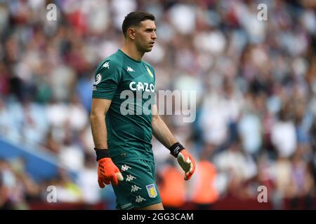 Emiliano Martinez #1 von Aston Villa während des Spiels Stockfoto