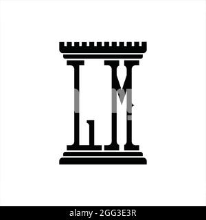 LM Logo Monogramm abstrakte Geschwindigkeit Technologie Blackground Design-Vorlage Stock Vektor