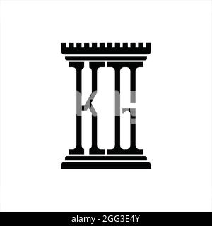 KG Logo Monogramm abstrakte Geschwindigkeit Technologie Blackground Design-Vorlage Stock Vektor