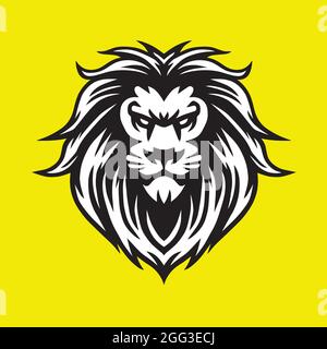 Lion Head Cool Logo Vector Esport Mascot Illustration Stock Vektor