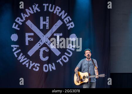 Southsea, Hampshire, Großbritannien. 28. August 2021, Siegerfest. Frank Turner Tritt Auf. Credit J Houlbrook Credit: James Houlbrook/Alamy Live News Stockfoto