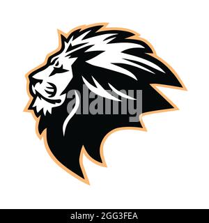 Lion Head Logo Vektordesign Stock Vektor