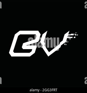 BV Logo Monogramm abstrakte Geschwindigkeit Technologie Blackground Design-Vorlage Stock Vektor