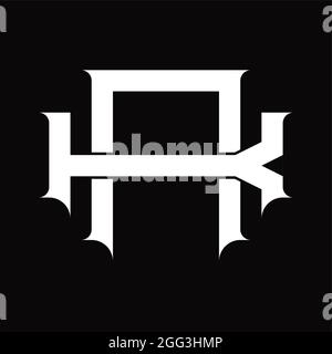 KA Logo Monogramm mit Slice Form Blackground Design-Vorlage Stock Vektor