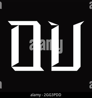 OU Logo Monogramm mit Slice Form Blackground Design-Vorlage Stock Vektor