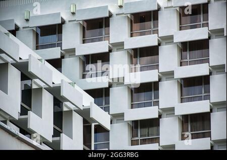 Abstrakter minimalistischer Stil, der die Architektur in Bangkok widerspiegelt Stockfoto