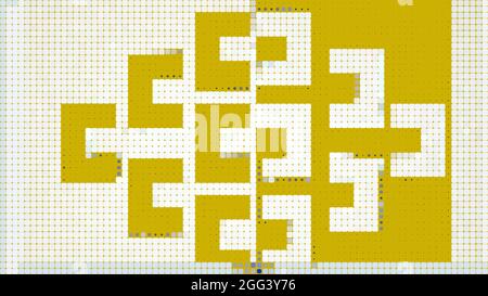 Abstraktes Design Hintergrund. Quadratische Geometrie. Digitale 2D-Darstellung. Mustertextur. Stock Vektor