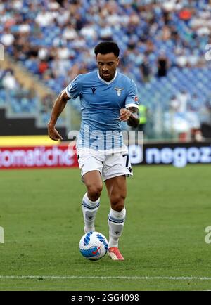 Olympiastadion, Rom, Italien. August 2021. Serie A Football, SS Lazio versus AC Spezia : Andreas Pereira of Lazio Credit: Action Plus Sports/Alamy Live News Stockfoto