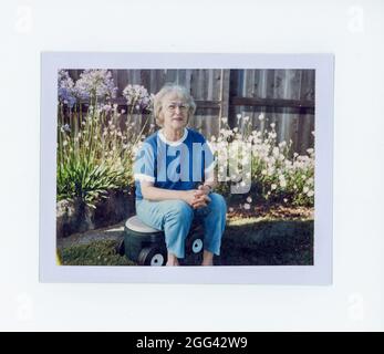 Polaroid-Momentaufnahme im Retro-Stil des 20. Jahrhunderts, USA Stockfoto