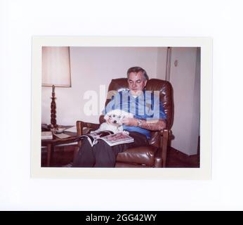 Polaroid-Momentaufnahme im Retro-Stil des 20. Jahrhunderts, USA Stockfoto