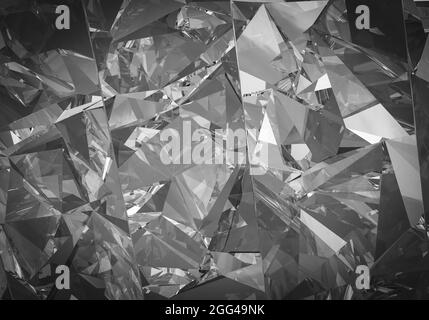 Schöner 3D-gerenderter glänzender Diamant in Brillantschliff auf weißem Hintergrund, Kristallhintergrund Stockfoto