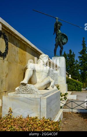 Die Statue von Leonidas in Thermopylae, Griechenland Stockfoto