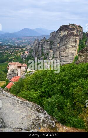 Roussanou Kloster in Meteora, Griechenland Stockfoto