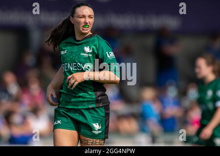 Galway, Irland. August 2021. Nicole Carroll von Connacht Womens während des Vodafone Women's Interprovincial Series Spiels 2021 zwischen Connacht Womens und Leinster Womens am 28. August 2021 auf dem Sportplatz in Galway, Irland (Foto von Andrew SURMA/ Quelle: SIPA USA/Alamy Live News Stockfoto