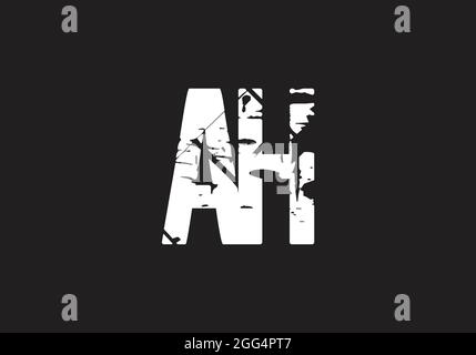 DESIGN-Vorlage FÜR AH-Logo. Dieses Logo-Symbol integrieren mit abstrakter Form in der kreativen Weise. Stock Vektor