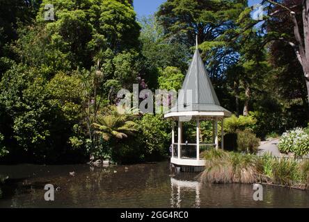 Wellington Neuseeland - Okt 11 2017: Pavillon im Wellington Botanic Garden. Stockfoto