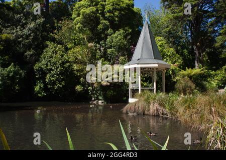 Wellington Neuseeland - Okt 11 2017: Pavillon im Wellington Botanic Garden. Stockfoto