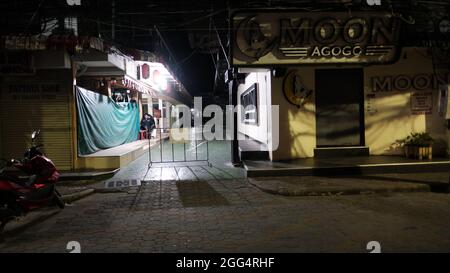 Echtes Dokumentarfoto Silvester Nacht Dezember 31 2020 auf der Walking Street Pattaya Thailand Stockfoto