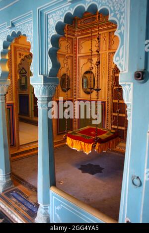 Detail der Architektur im Ambavilas Palast, in der Stadt Mysore in Indien Stockfoto