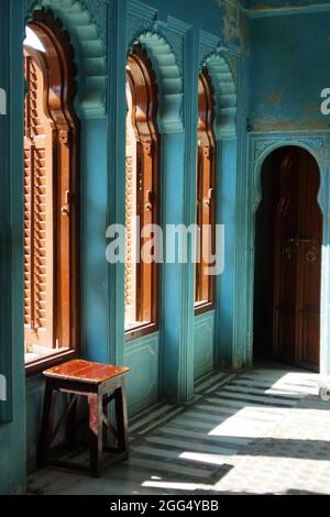 Detail der Architektur im Ambavilas Palast, in der Stadt Mysore in Indien Stockfoto