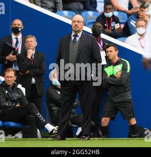 28. August 2021 - Brighton & Hove Albion gegen Everton - Premier League Rafa Benitez von Everton während des Premier League-Spiels im Amex Stadium, Brighton. Stockfoto