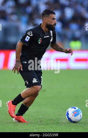 Rom, Latium. August 2021. Daniele Verde von Spezia während der Serie EIN Spiel zwischen SS Lazio gegen Spezia im Olimpico-Stadion in Rom, Italien, 28. August 2021. Kredit: Unabhängige Fotoagentur/Alamy Live Nachrichten Stockfoto