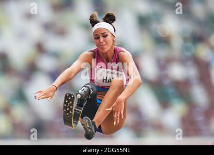 28. August 2021: Beatriz Hatz aus den USA beim Longjump während der Leichtathletik bei den Olympischen Spielen in Tokio, Tokio, Japan. Kim Price/CSM Stockfoto