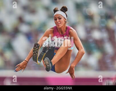 28. August 2021: Beatriz Hatz aus den USA beim Longjump während der Leichtathletik bei den Olympischen Spielen in Tokio, Tokio, Japan. Kim Price/CSM Stockfoto