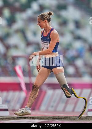 28. August 2021: Marie-Amelie Le fur aus Frankreich beim Longjump während der Leichtathletik bei den Paralympics in Tokio, im Olympiastadion in Tokio, Japan. Kim Price/CSM Stockfoto