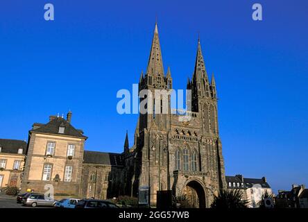 FRANKREICH. BRETAGNE. FINISTERE (29) DIE KATHEDRALE VON SAINT-POL-DE-LEON Stockfoto