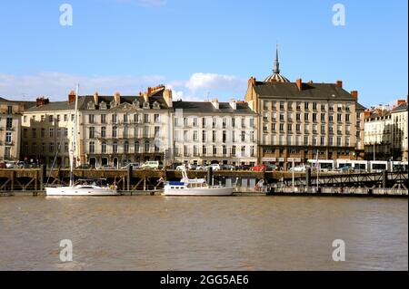 FRANKREICH, LOIRE-ATLANTIQUE (44), NANTES, EUROPÄISCHE GRÜNE HAUPTSTADT 2013, DIE UFER DER LOIRE Stockfoto