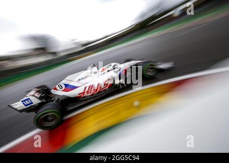 09 MAZEPIN Nikita (rus), Haas F1 Team VF-21 Ferrari, Aktion während des Grand Prix der Formel 1 Belgien, 12. Lauf der FIA Formel 1-Weltmeisterschaft 2021 vom 27. Bis 29. August 2021 auf dem Circuit de Spa-Francorchamps, in Stavelot, bei Liege, Belgien - Foto DPPI Stockfoto