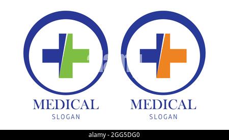 Elemente der Vorlage für das Design von medizinischen Logos Stock Vektor