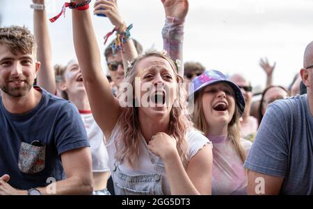 Frank Turner beim Victorious Festival 2021, Portsmouth, Hampshire, Großbritannien. August 2021. Kredit: Charlie Raven/Alamy Live Nachrichten Stockfoto